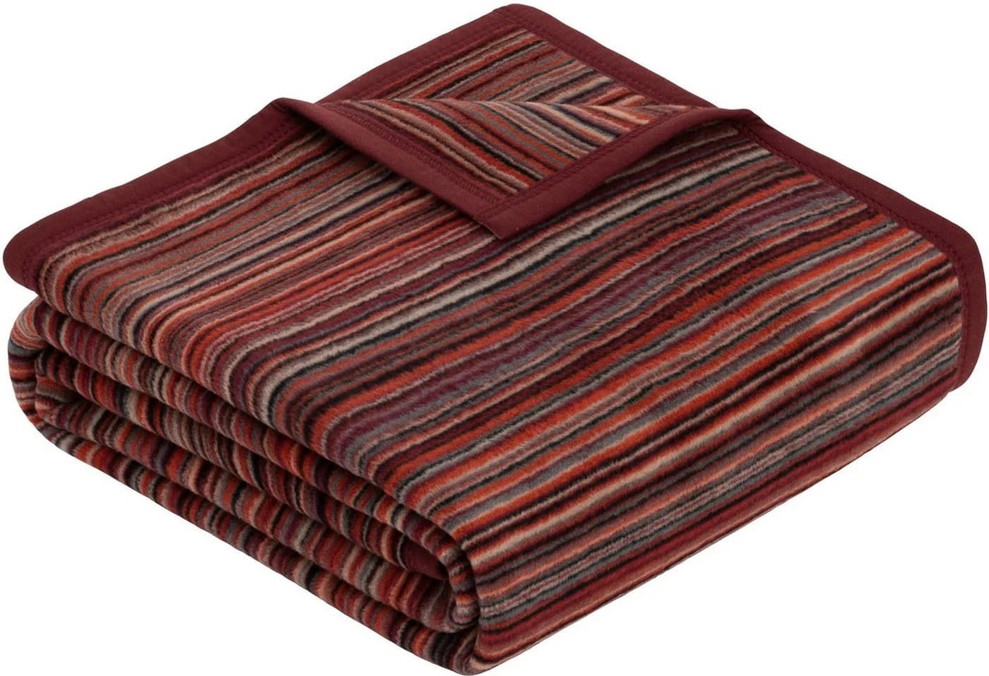 IBENA Wohndecke Malang Jacquard Rot/Grau Made in Europe - Bild 2