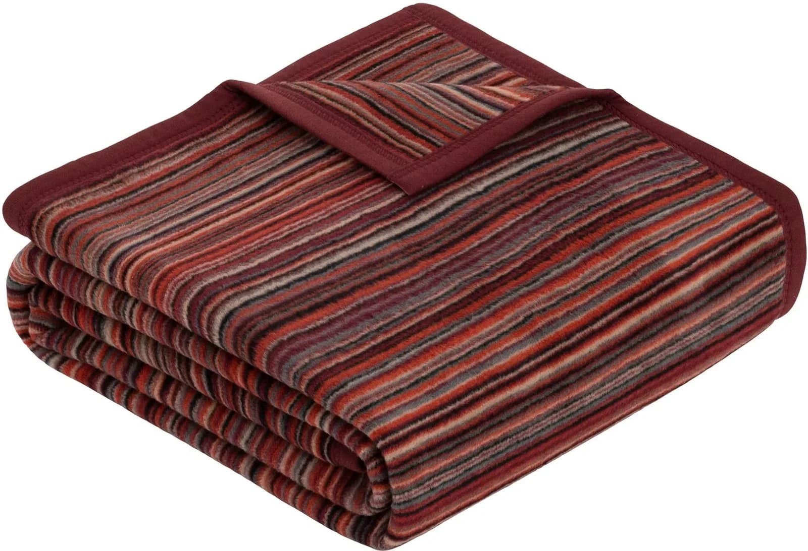 IBENA Wohndecke Malang Jacquard Rot/Grau Made in Europe - Bild 4