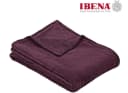 IBENA Uni Fleecedecke Olbia Dunkelviolett Kuscheldecke Bild 2