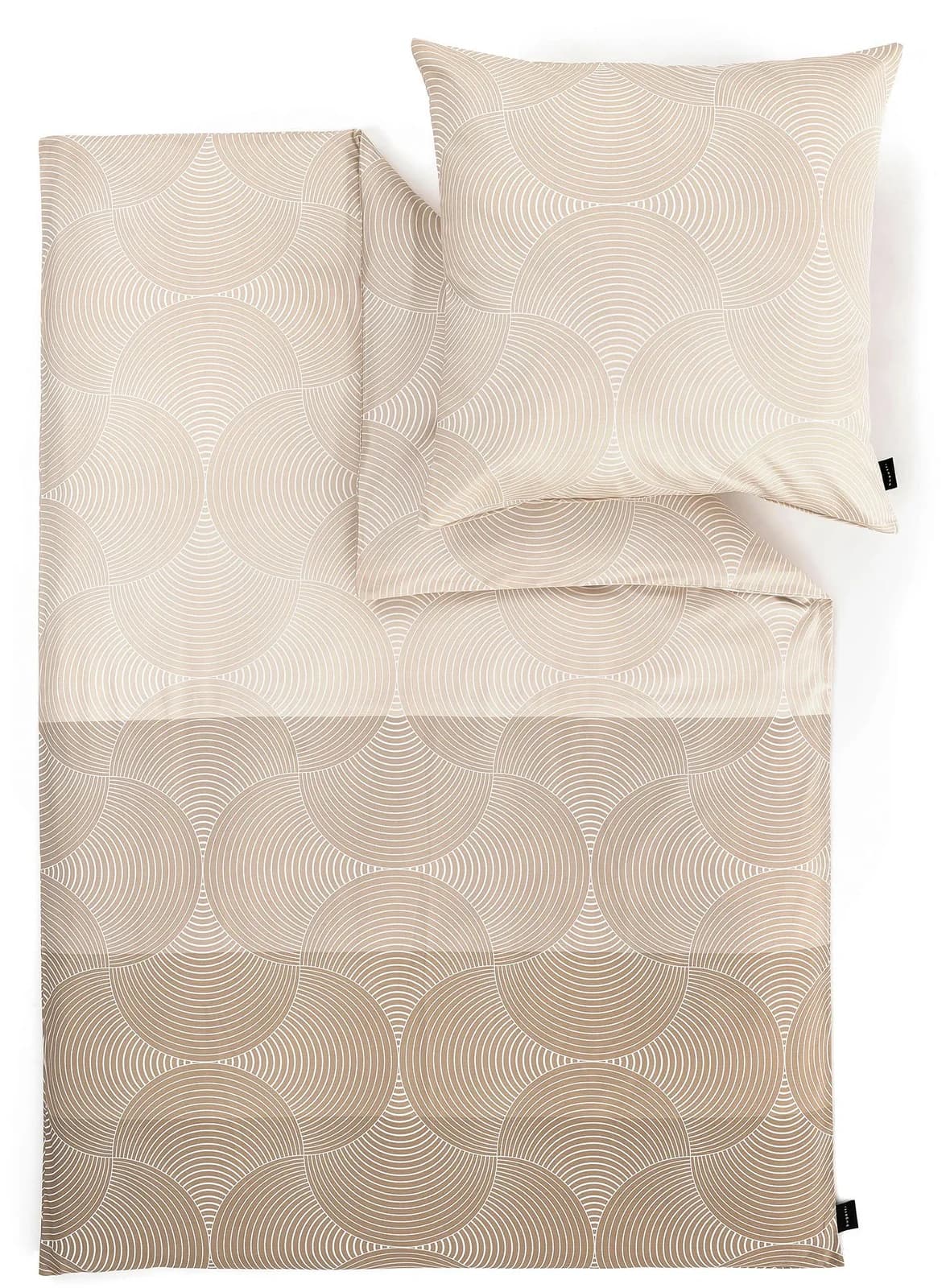 BUGATTI Satinbettwäsche Beige Mako-Satin 100% Baumwolle