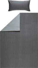LOOKS by Wolfgang Joop Bettwäsche Streifen Anthrazit-Silber Flanell Bild 2