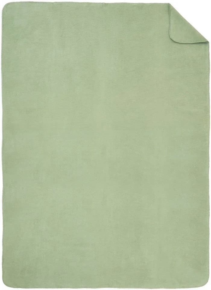 IBENA Uni Decke Malaga Grün Baumwolle 150x200cm - Bild 3