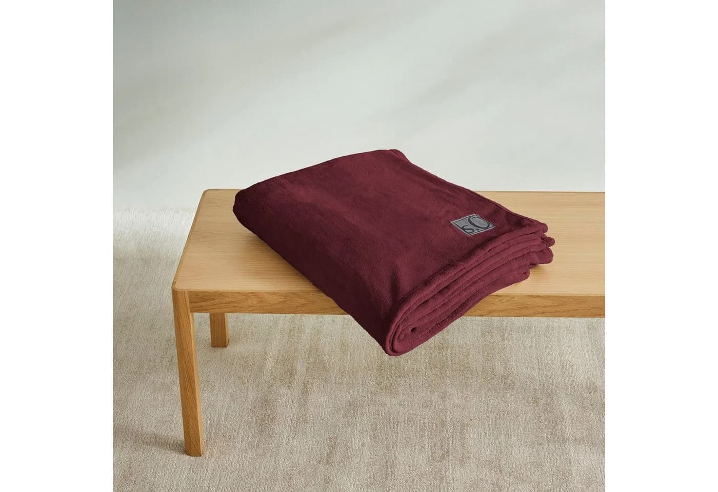 s.Oliver Wohndecke Kuschelsoft Bordeauxrot 150x200cm