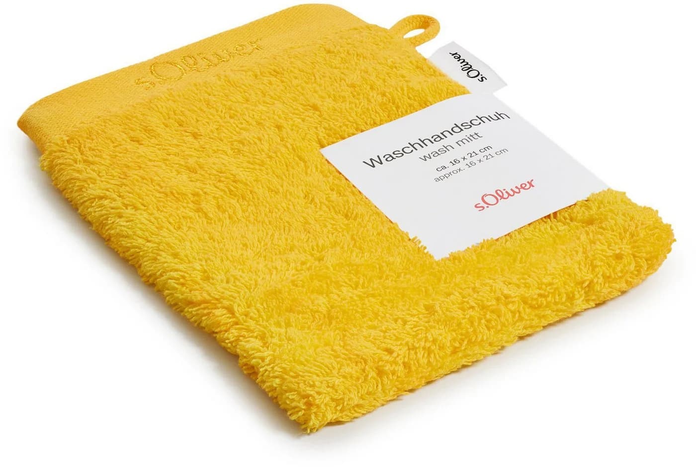 s.Oliver Waschhandschuh Gelb 100% Baumwolle Premium Qualität - Bild 5