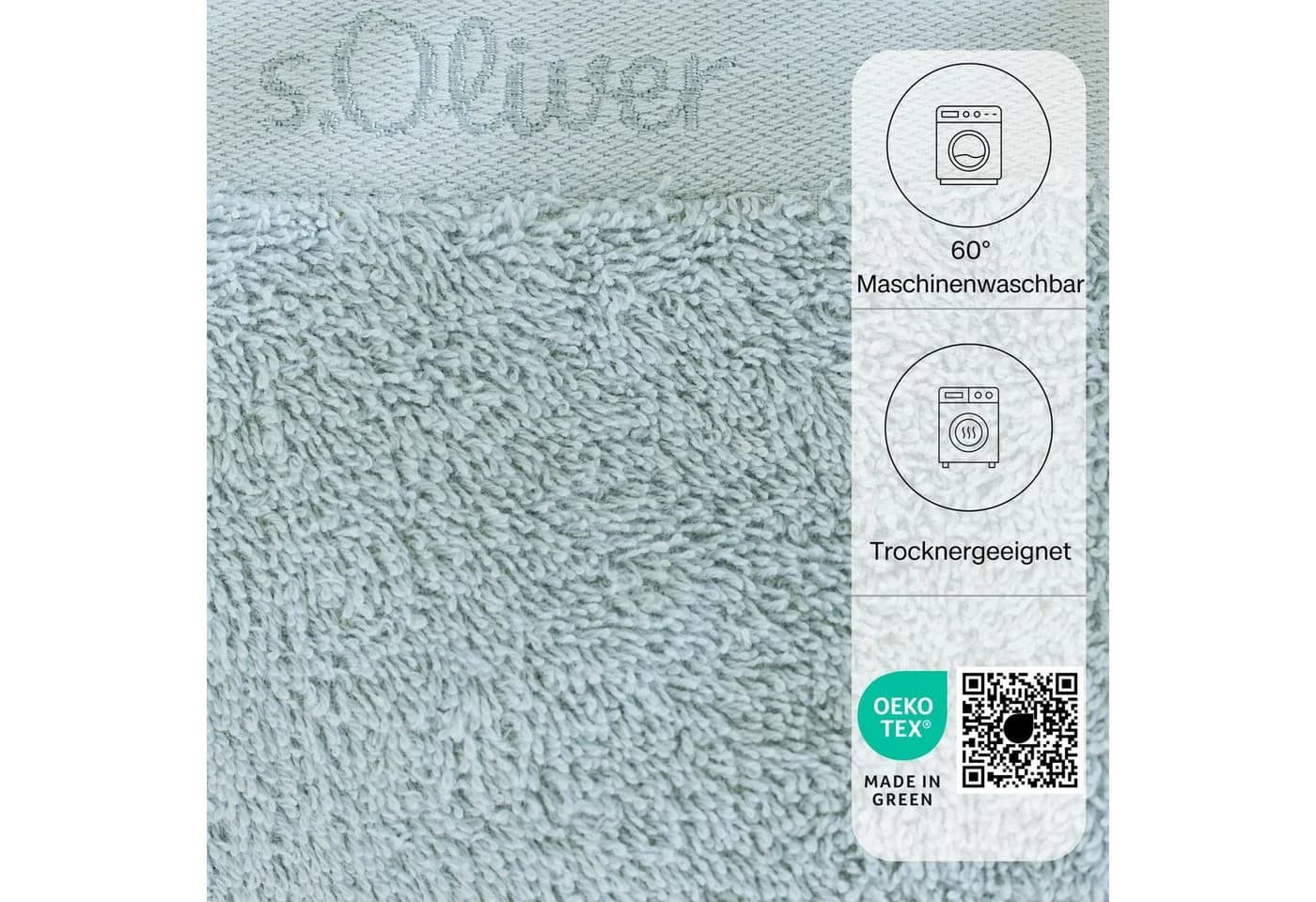 s.Oliver Waschhandschuh Hellblau 100% Baumwolle Premium Qualität - Bild 4