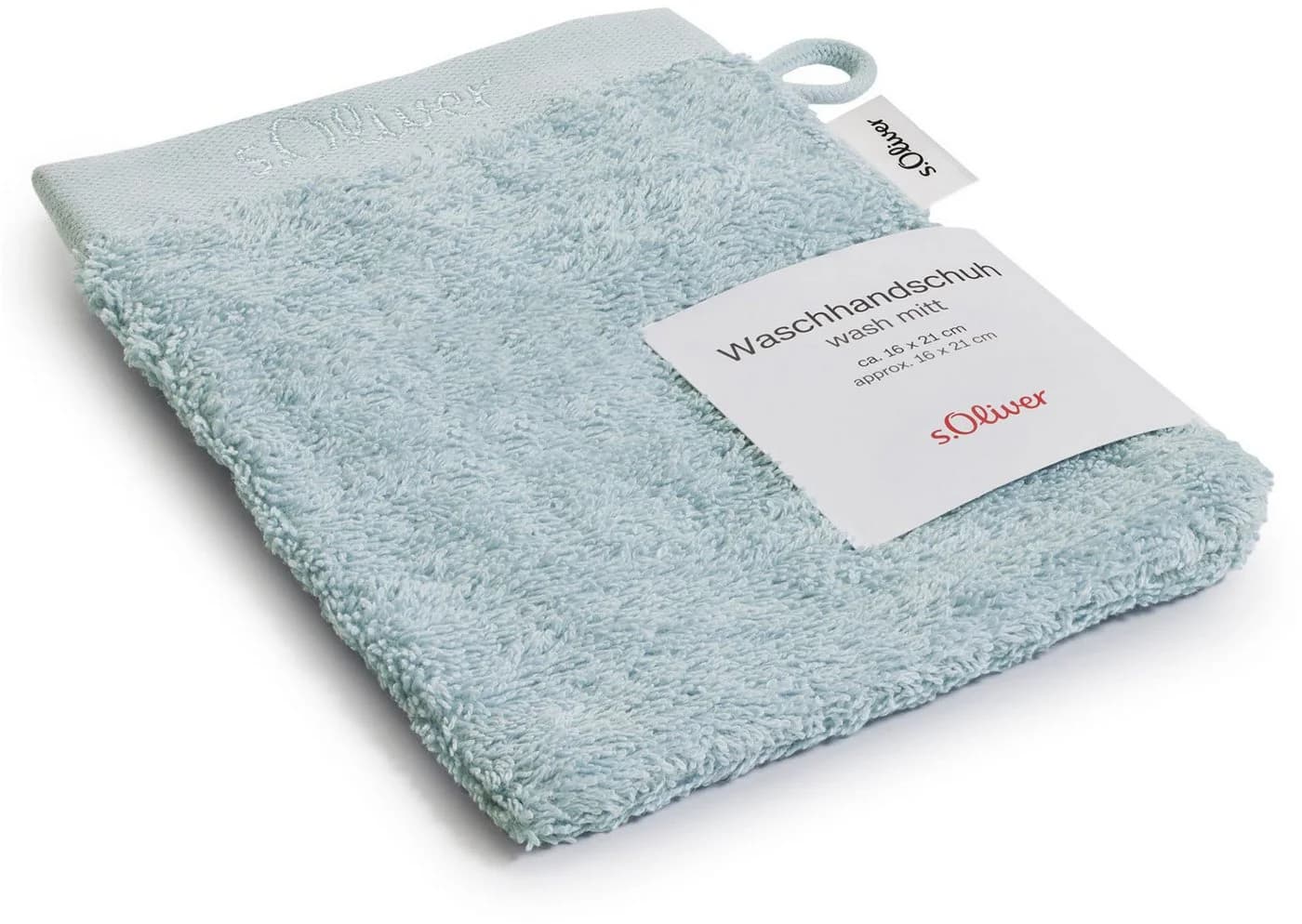 s.Oliver Waschhandschuh Hellblau 100% Baumwolle Premium Qualität - Bild 5