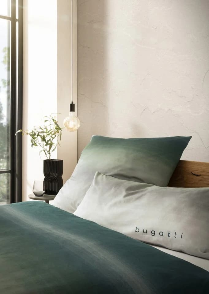 IBENA Bettwäsche BUGATTI Satin 135x200 cm Grün Grau - Bild 5