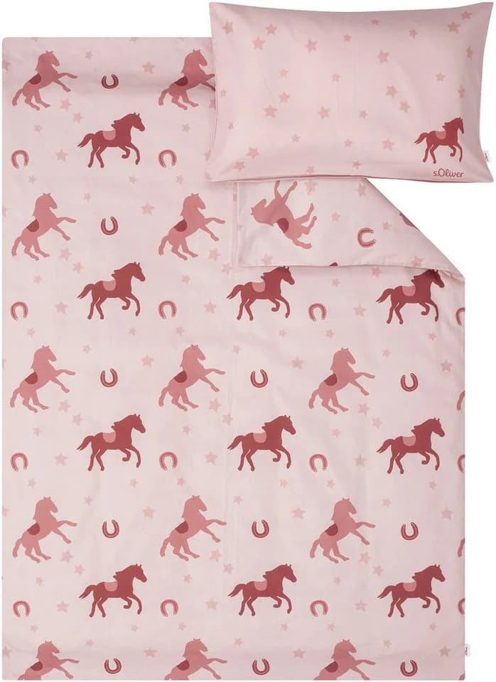 s.Oliver Kinderbettwäsche Satin Rosa Pferde - Bild 2