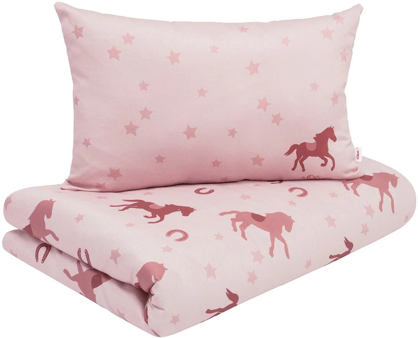 s.Oliver Kinderbettwäsche Satin Rosa Pferde - Bild 3