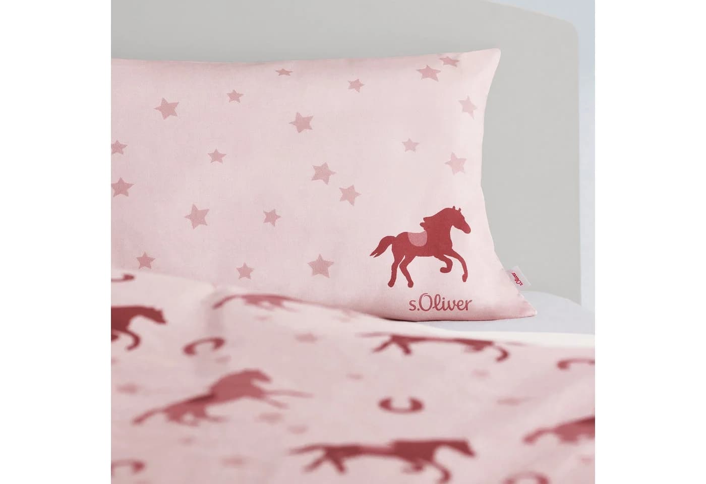 s.Oliver Kinderbettwäsche Satin Rosa Pferde - Bild 5
