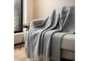Bugatti Plaid Merinowolle & Cashmere Grau Luxus-Kuscheldecke Bild 3