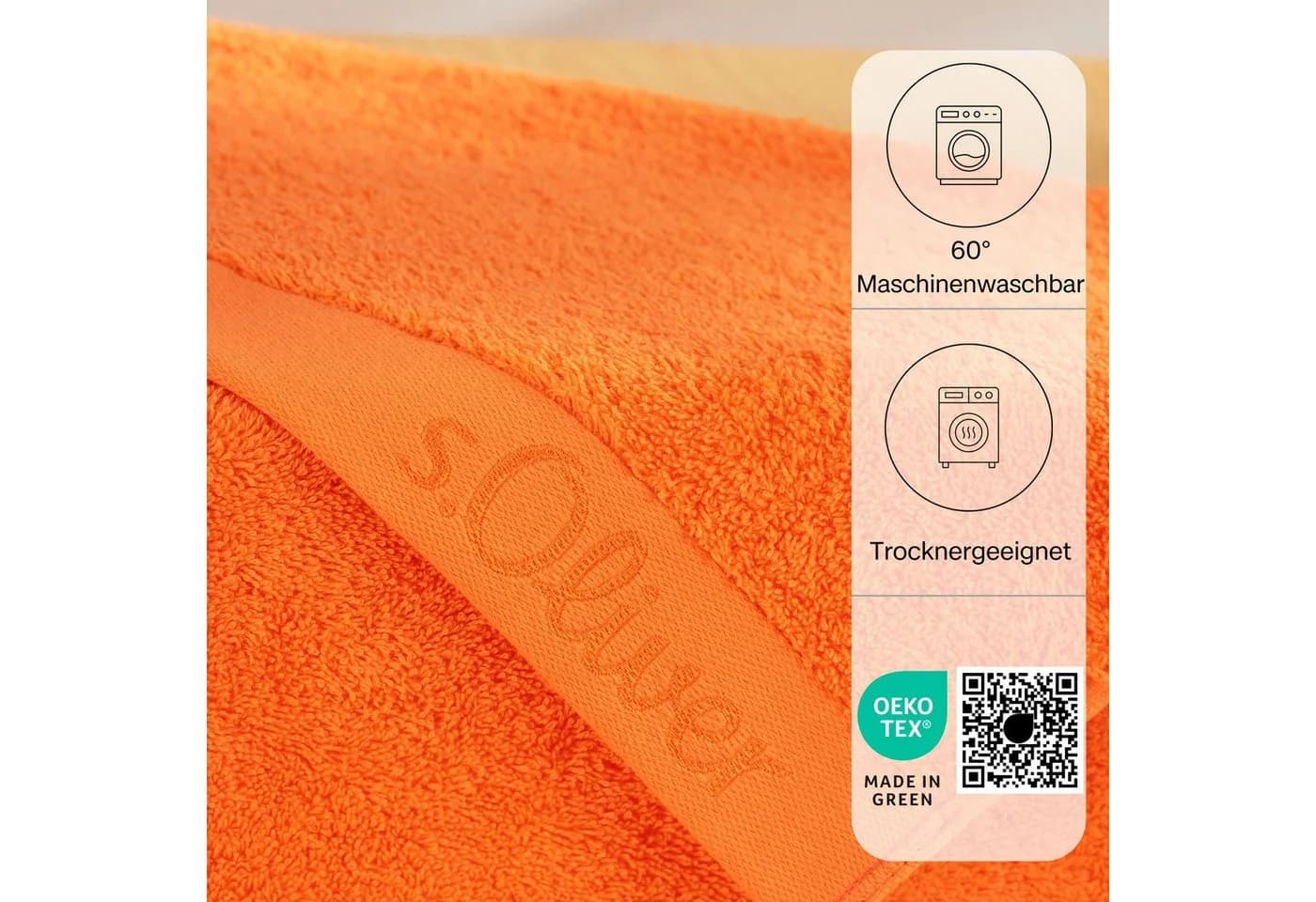 s.Oliver Handtuch-Set Orange 8-tlg. 100% Baumwolle - Bild 4