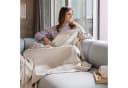 IBENA Wohndecke Glasgow Beige Jacquard mit Streifen Bild 5