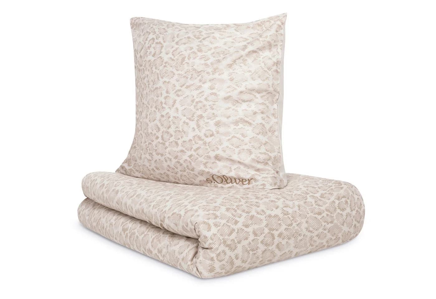 s.Oliver Wendebettwäsche Satin LEO 2-teilig Baumwolle Beige Modern - Bild 2