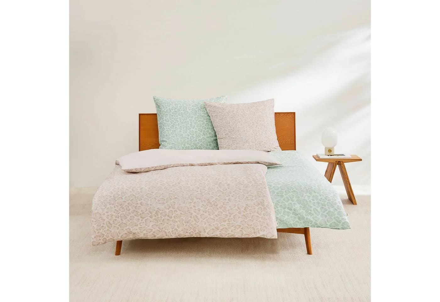 s.Oliver Wendebettwäsche Satin LEO 2-teilig Baumwolle Beige Modern - Bild 5