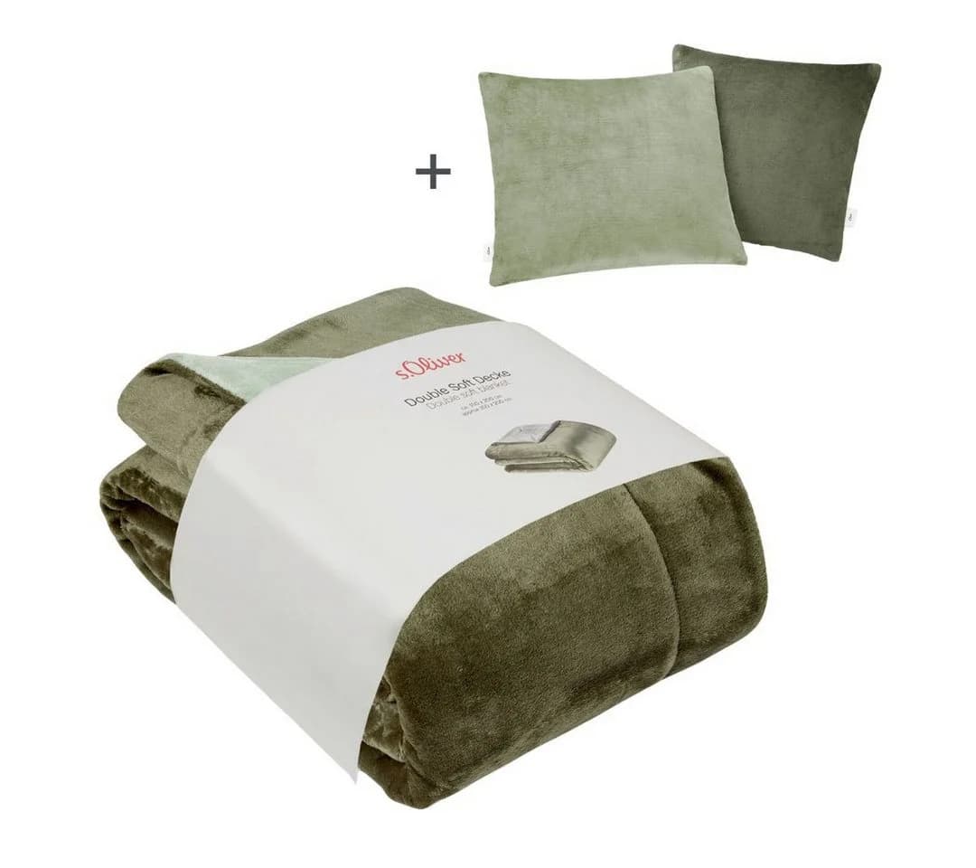 s.Oliver Doublesoft Kuscheldecke Grün 150x200 cm - Bild 2