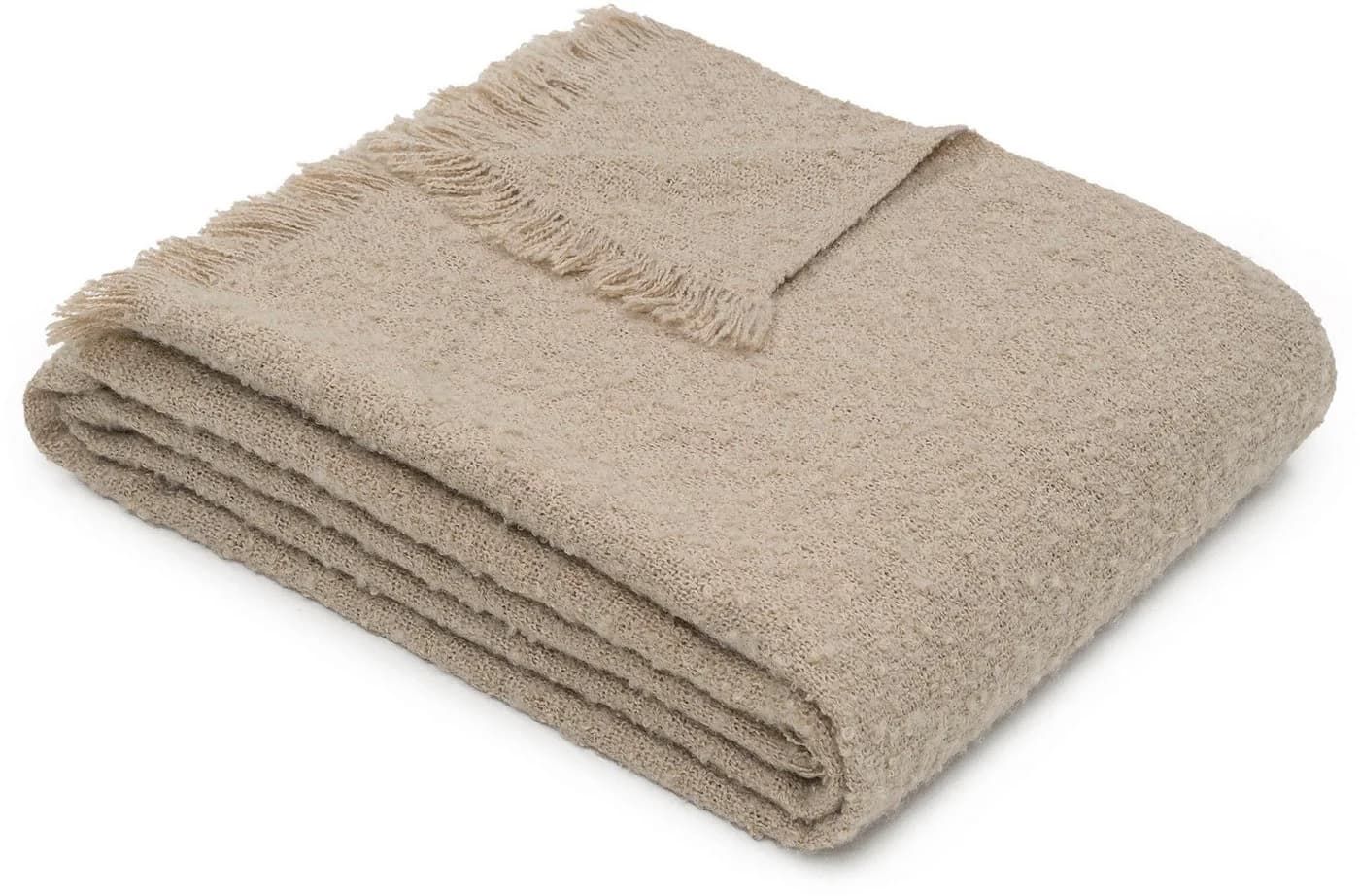 s.Oliver Bouclé-Wohndecke Beige 140x210 cm Polyester - Bild 2