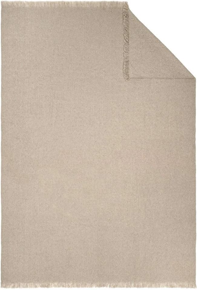 s.Oliver Bouclé-Wohndecke Beige 140x210 cm Polyester - Bild 3
