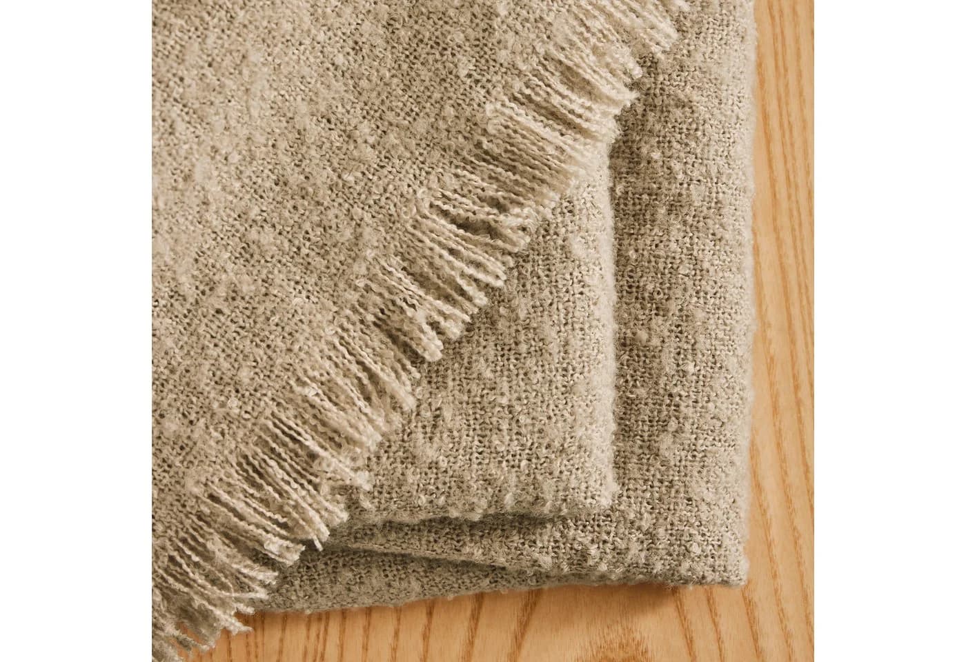 s.Oliver Bouclé-Wohndecke Beige 140x210 cm Polyester - Bild 4