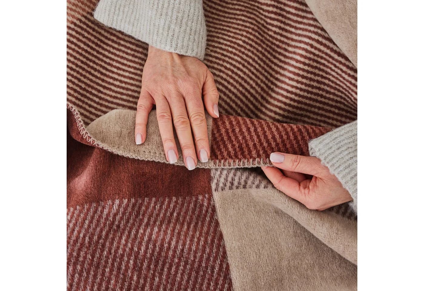 IBENA Wohndecke Sintra Beige Geometrisches Muster - Bild 5