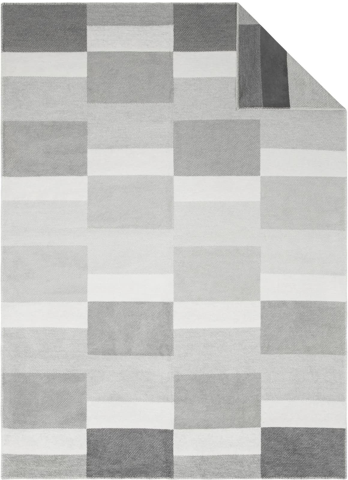 Wohndecke IBENA Madeira Grau 150x200 cm Baumwolle Polyacryl Polyester