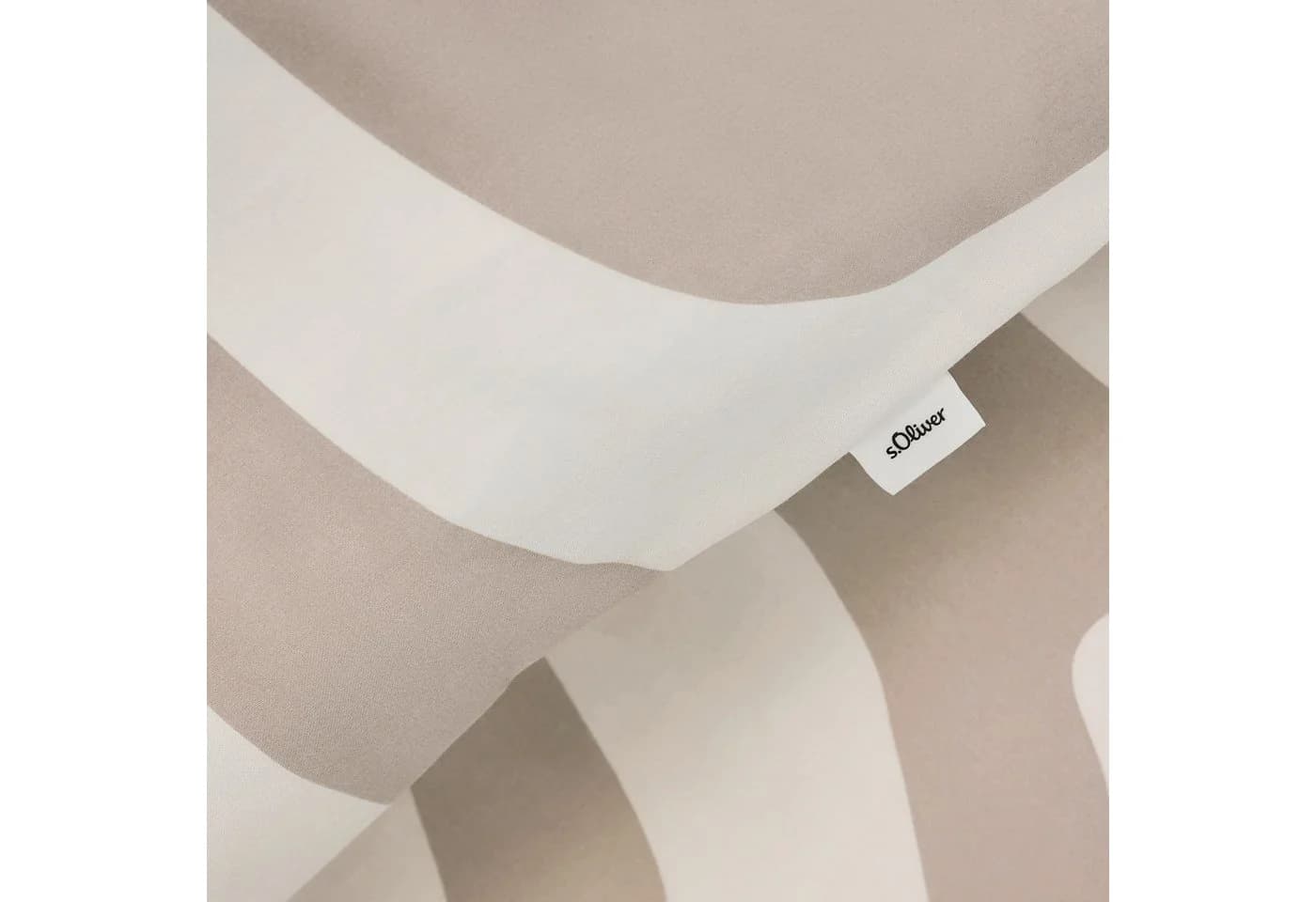 s.Oliver Satinbettwäsche 2-teilig Beige Mako-Satin Trenddesign - Bild 4