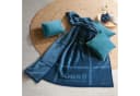 LOOKS by Wolfgang Joop Wohndecke Karo Jacquard Baumwolle Blau Bild 3