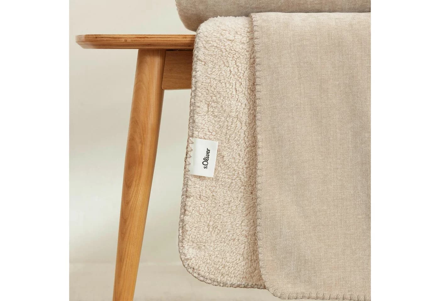s.Oliver Lounge Decke Beige Polyester Doubleface-Optik - Bild 4