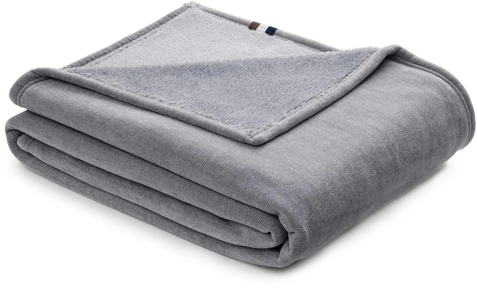 Bugatti Wohndecke Doppio Soft Grau Polyester