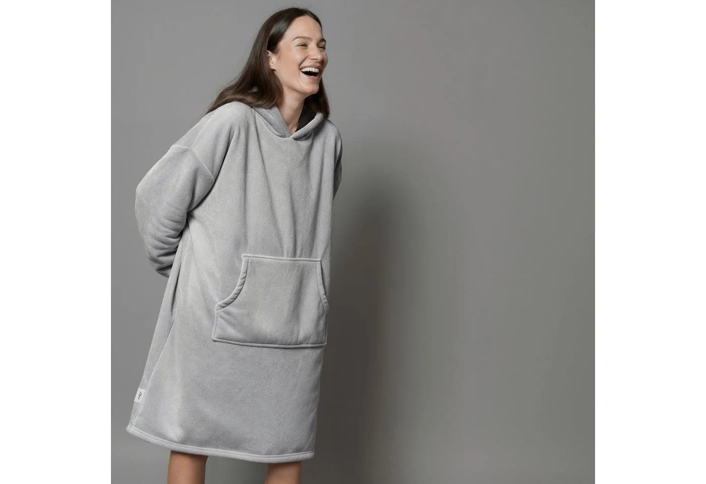 s.Oliver Lounge Hoodie Wohndecke Grau Polyester