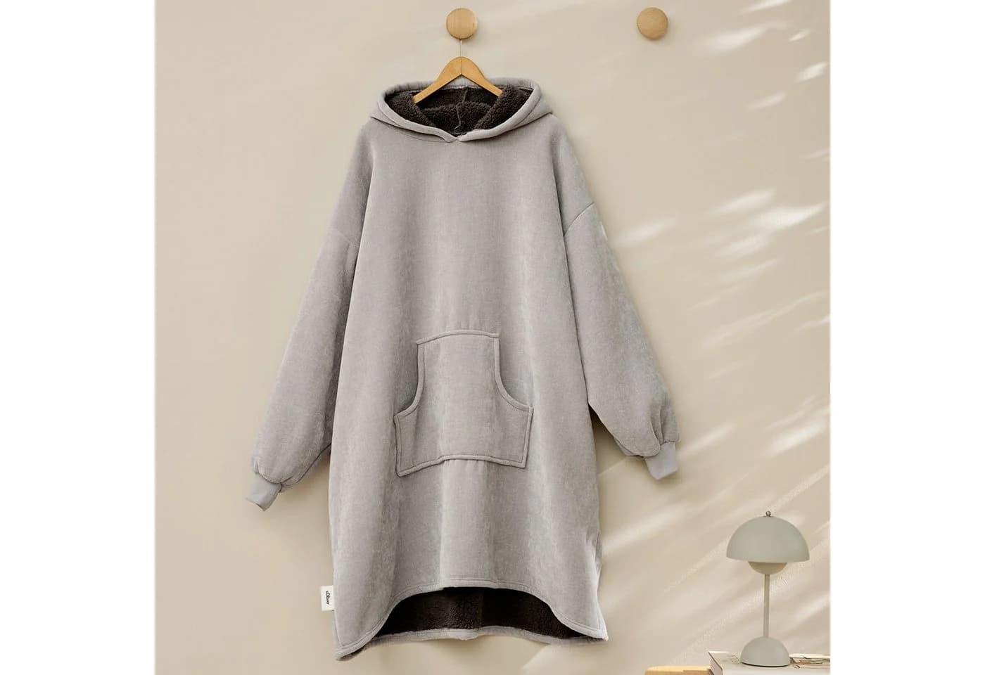 s.Oliver Lounge Hoodie Wohndecke Grau Polyester - Bild 3