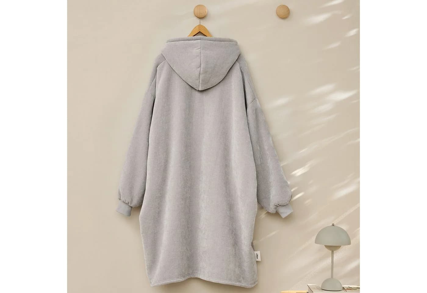 s.Oliver Lounge Hoodie Wohndecke Grau Polyester - Bild 4