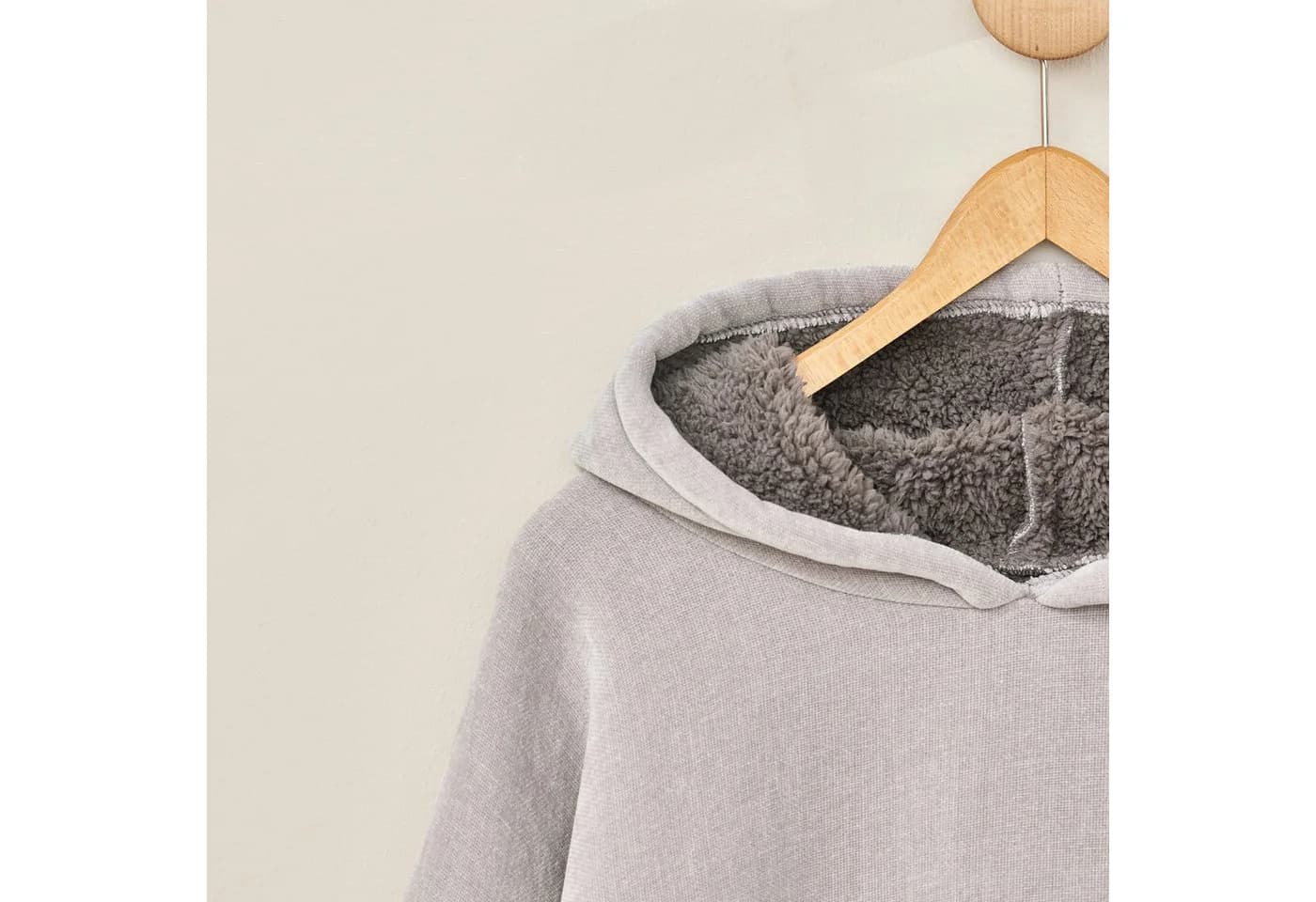 s.Oliver Lounge Hoodie Wohndecke Grau Polyester - Bild 5