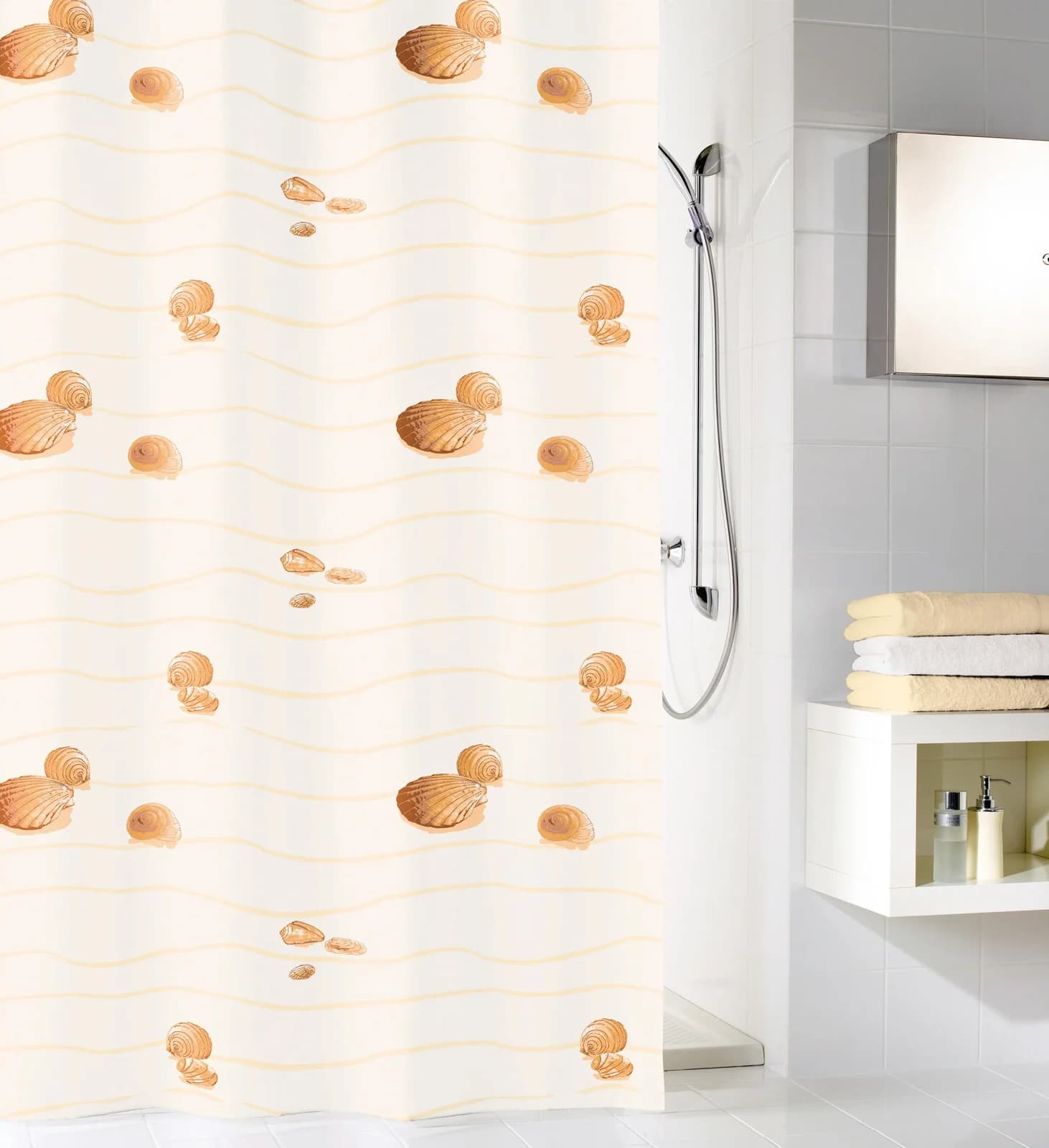 Kleine Wolke Duschvorhang Miami Beige Polyester