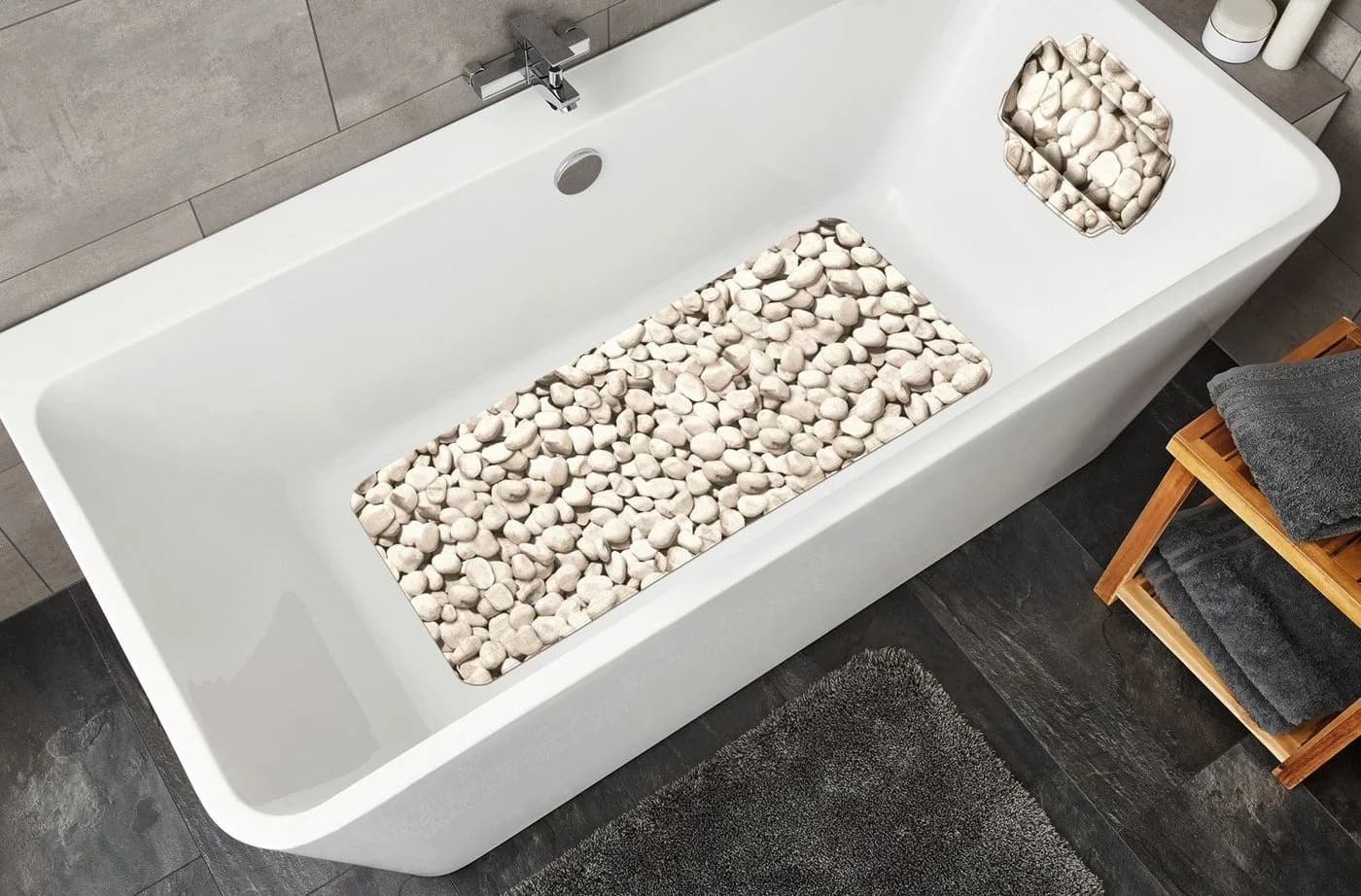 Kleine Wolke Wanneneinlage STEPSTONE Beige PVC-Schaum