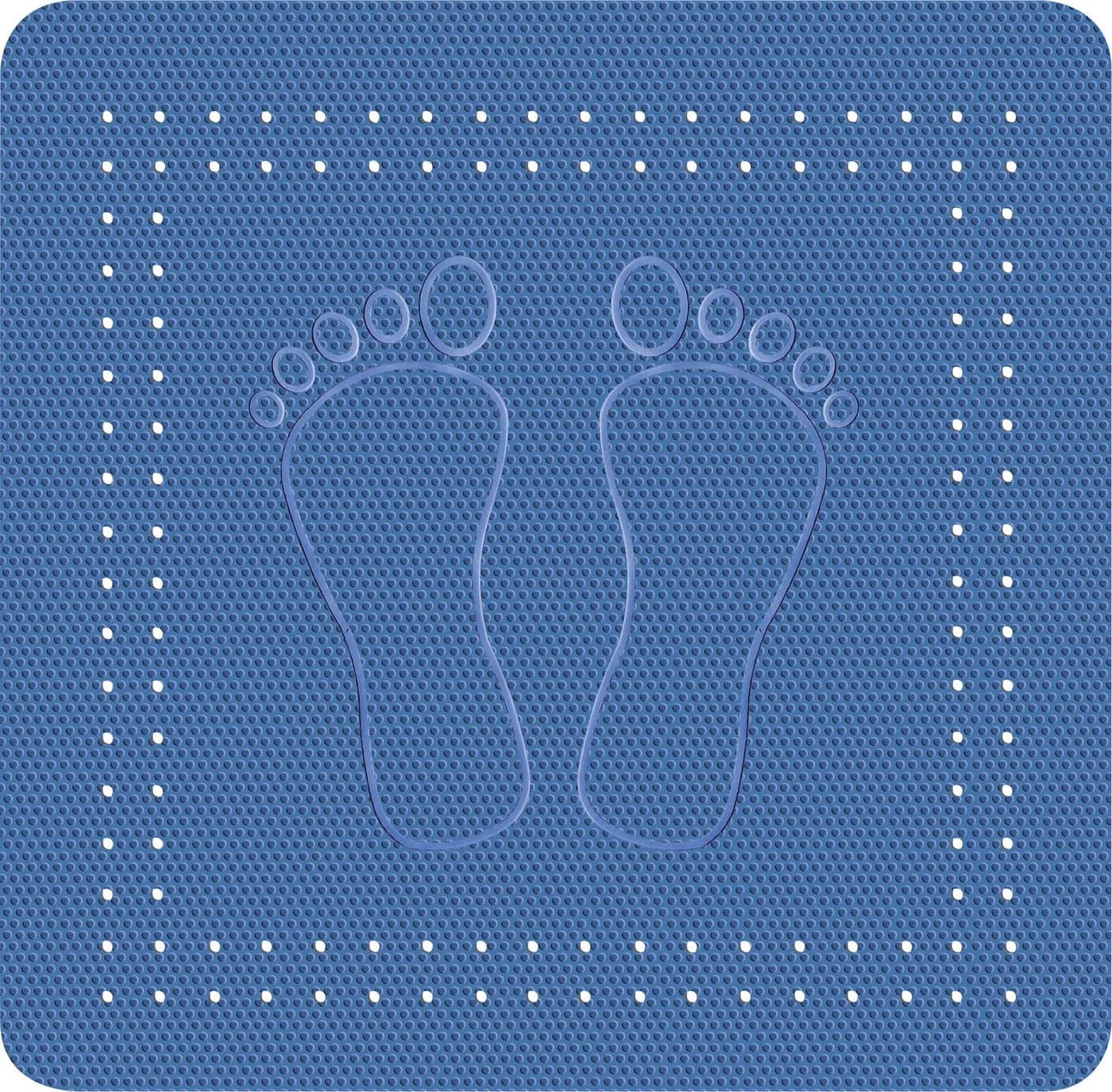 Kleine Wolke Duscheinlage "Foot" Blau