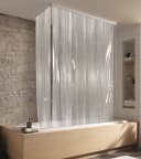 Kleine Wolke Eck-Duschrollo Transparent Gestreift Bild 1