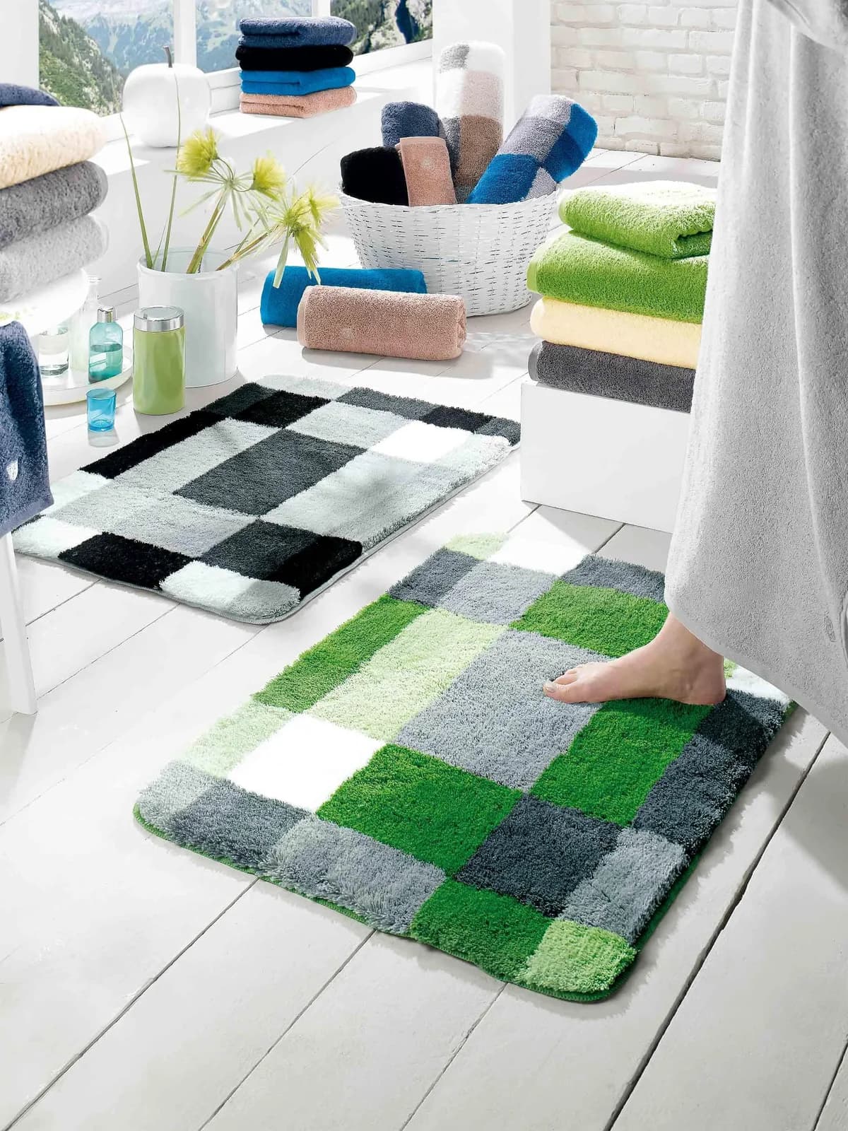 Kleine Wolke Badteppich EDGE Braun/Grau/Weiß