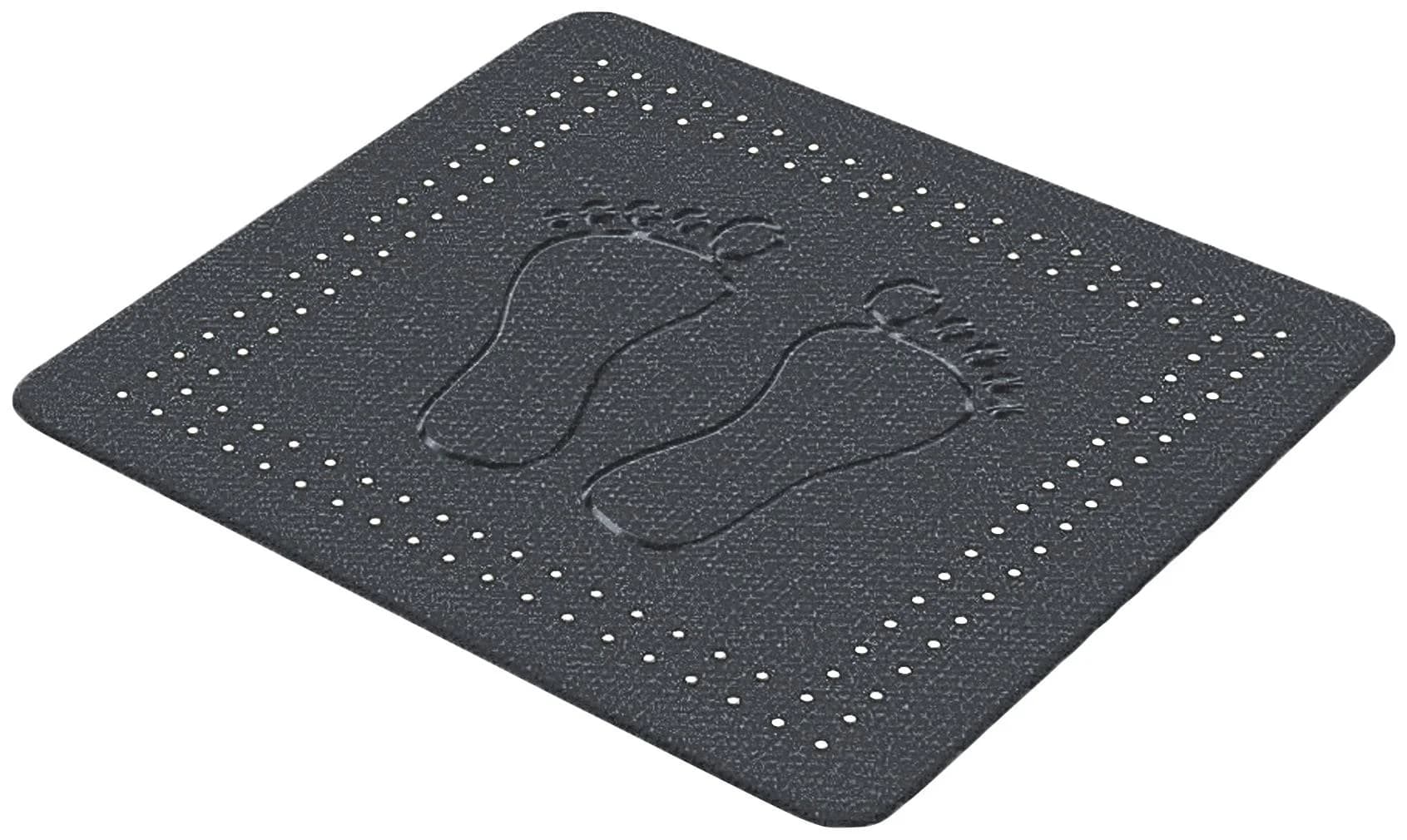 Kleine Wolke Duscheinlage Grau PVC Fußabdrücke