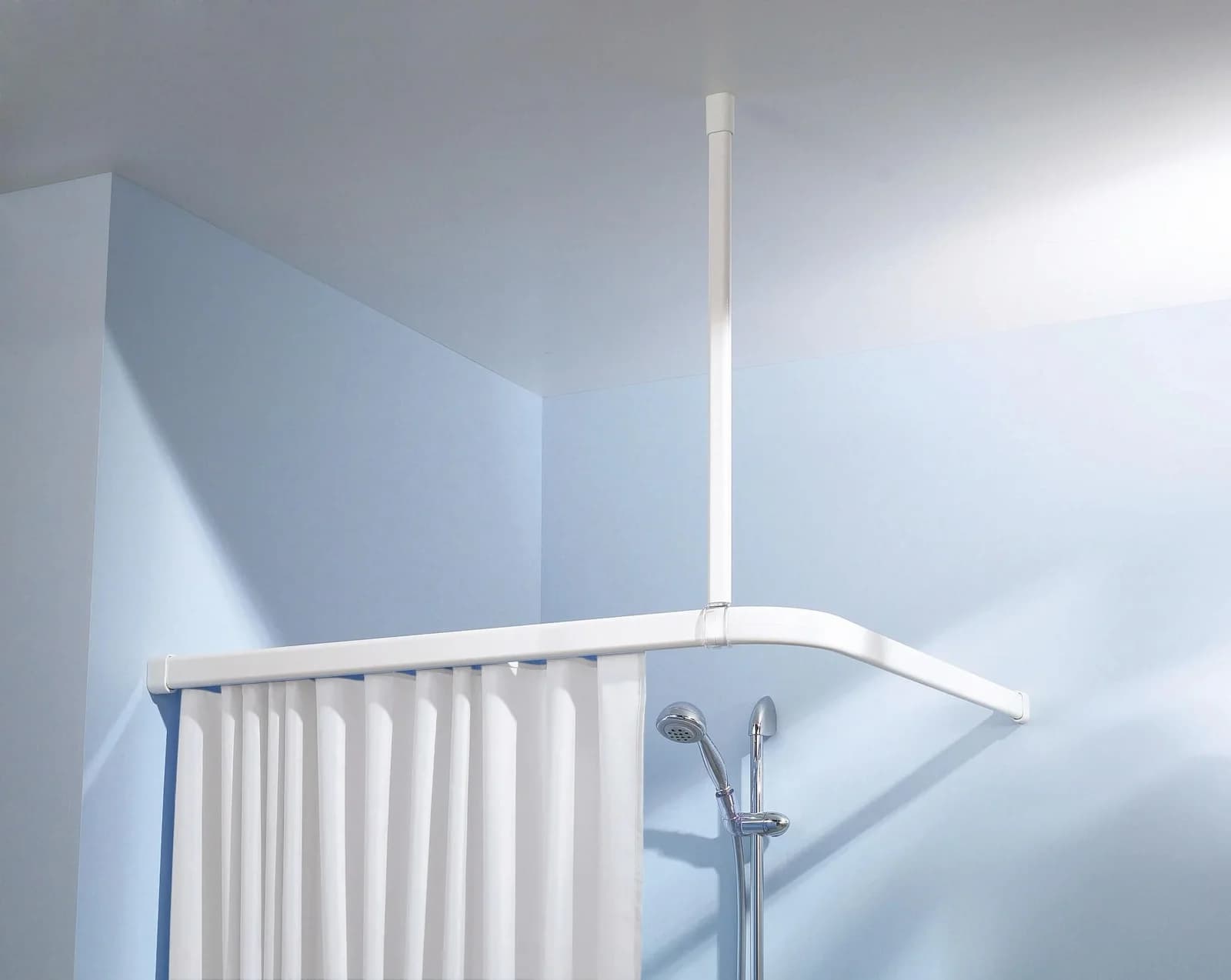Kleine Wolke Vorhangschiene Deckenhalterung Weiß 24mm Aluminium Duschvorhang