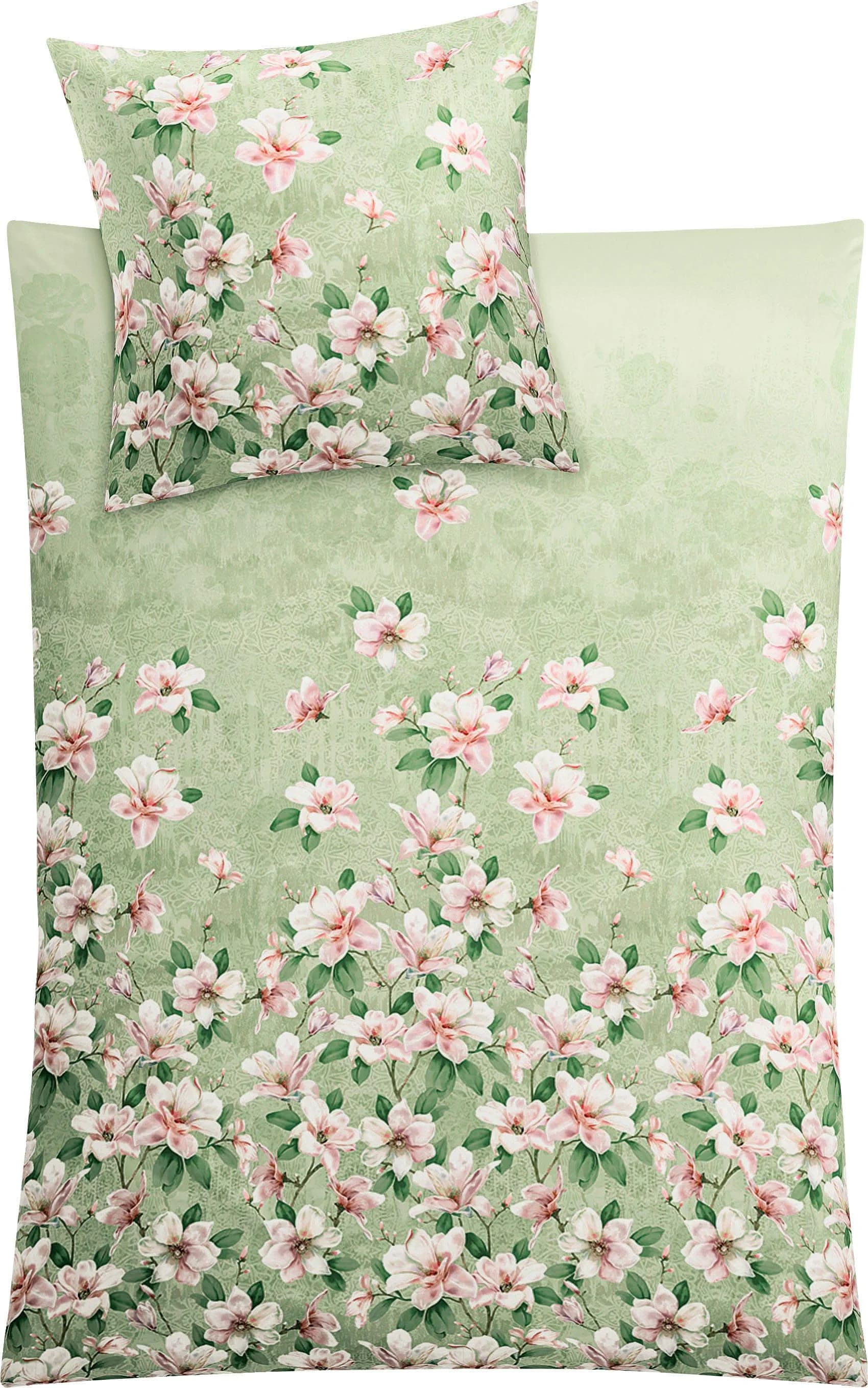 Kleine Wolke Wendebettwäsche Magnolia Grün Mako-Satin - Bild 3