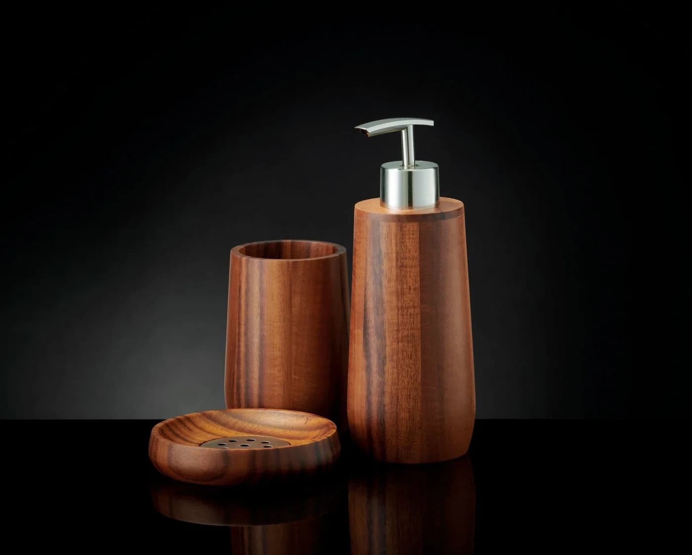 Kleine Wolke Seifenspender Acaia Braun Akazienholz 0,17 Liter