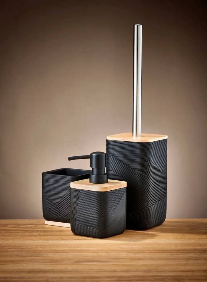 Seifenspender KLEINE WOLKE Crossover Schwarz Bambus Polyresin