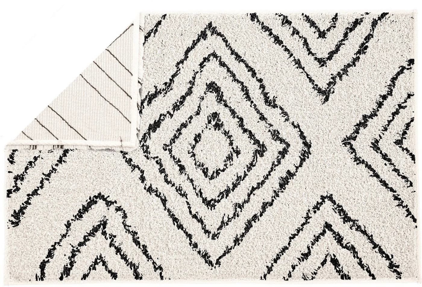 Kleine Wolke Badematte Boho Rautenmuster Natur 100% Baumwolle - Bild 3