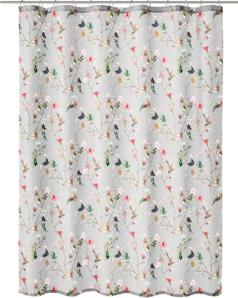 Kleine Wolke Duschvorhang Flores Bunt Polyester mit Ringen - Bild 2