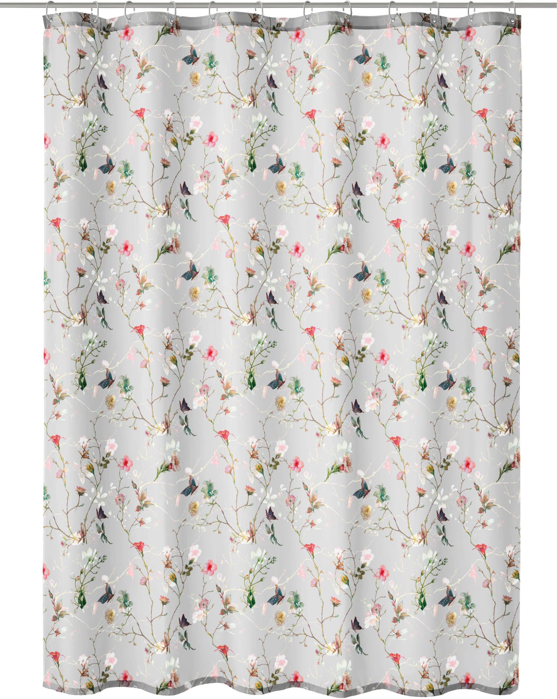 Kleine Wolke Duschvorhang Flores Bunt Polyester mit Ringen - Bild 4