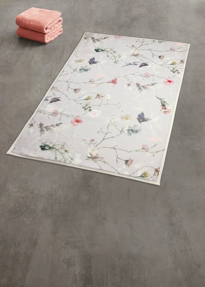 Kleine Wolke Badematte Flores Bunt Polyester Rutschhemmend