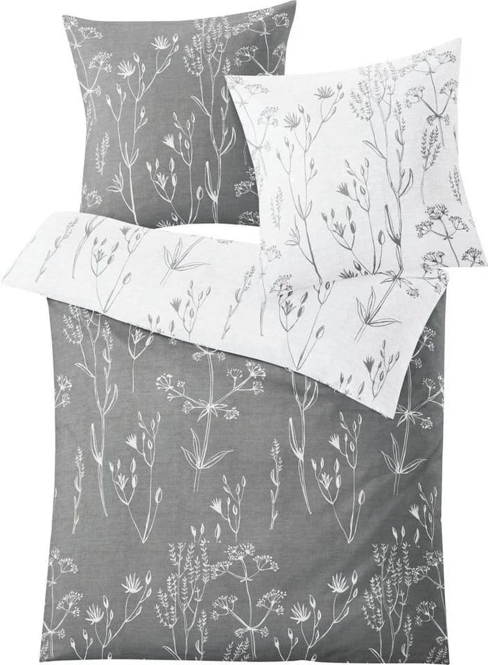 Kleine Wolke Wendebettwäsche Savannah Mako-Satin Grau 135x200 cm - Bild 2