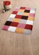 Kleine Wolke Badematte Caro Terracotta Karo-Muster Bild 1