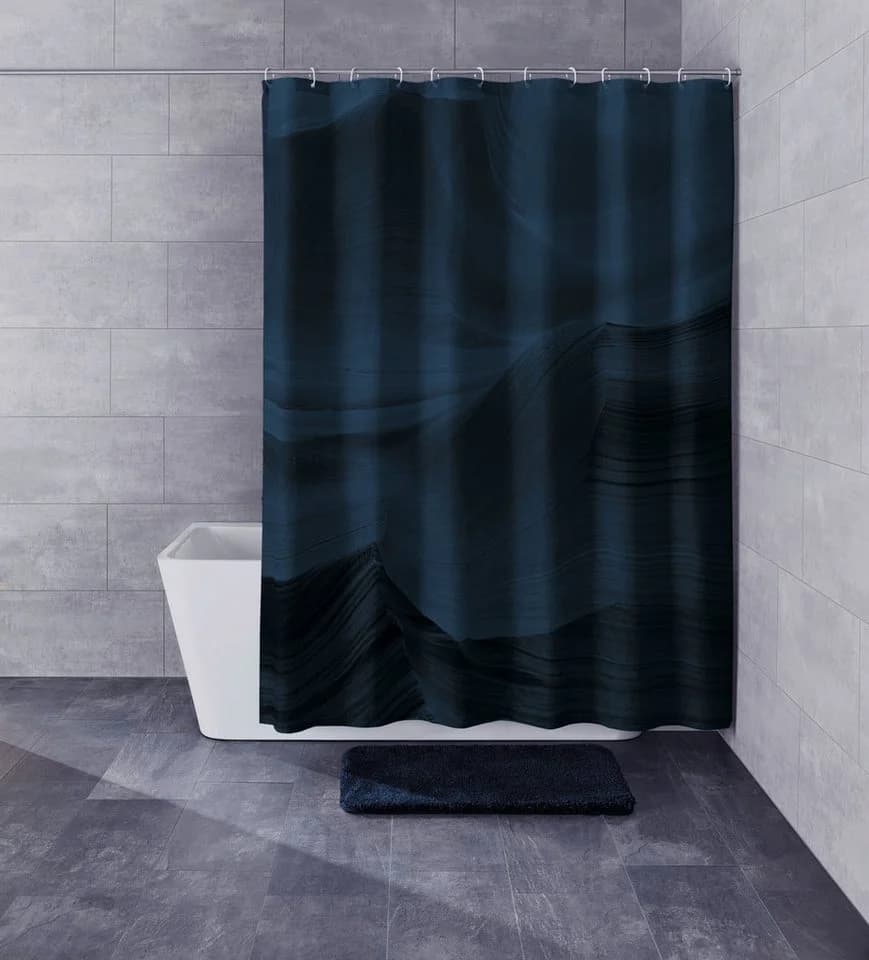 Duschvorhang KLEINE WOLKE "Mystic" Navy Polyester - Bild 2
